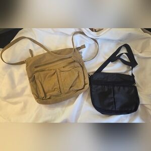 Two Nylon Crossbody Bags